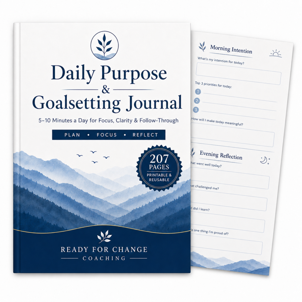 Full Daily Purpose & Goalsetting Journal — Morning Intentions & Evening Reflections